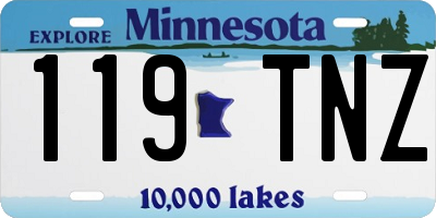 MN license plate 119TNZ
