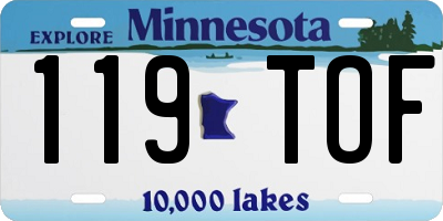 MN license plate 119TOF