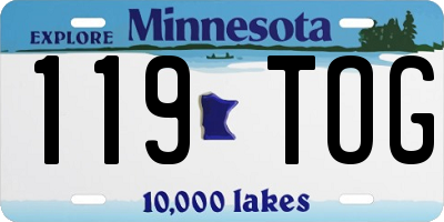 MN license plate 119TOG