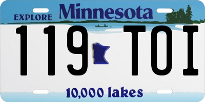 MN license plate 119TOI