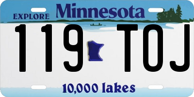 MN license plate 119TOJ