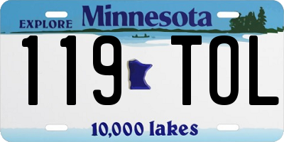 MN license plate 119TOL