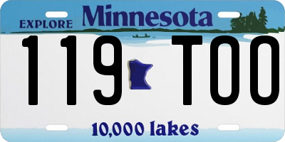 MN license plate 119TOO