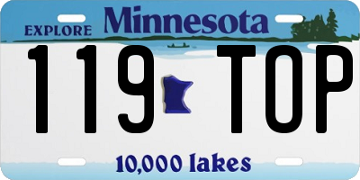 MN license plate 119TOP