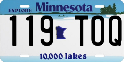 MN license plate 119TOQ