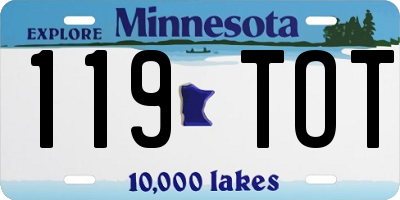 MN license plate 119TOT