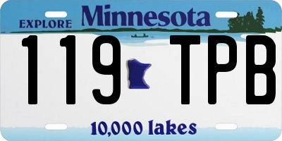 MN license plate 119TPB