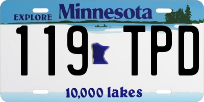 MN license plate 119TPD
