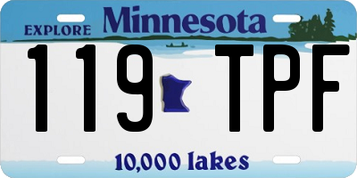 MN license plate 119TPF