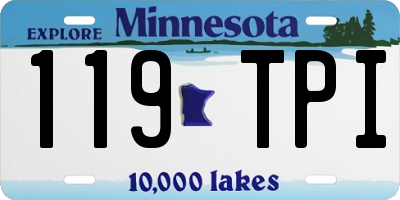 MN license plate 119TPI