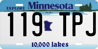 MN license plate 119TPJ
