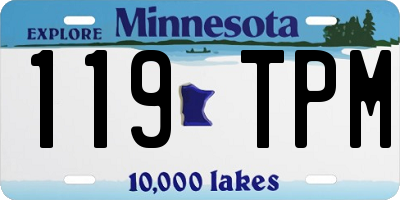 MN license plate 119TPM