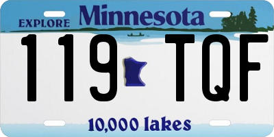 MN license plate 119TQF