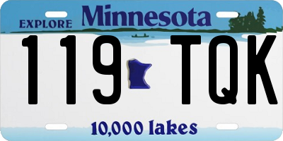 MN license plate 119TQK