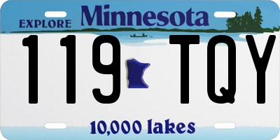 MN license plate 119TQY