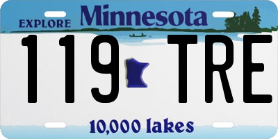 MN license plate 119TRE