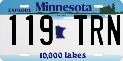 MN license plate 119TRN