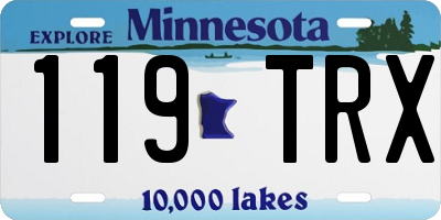 MN license plate 119TRX