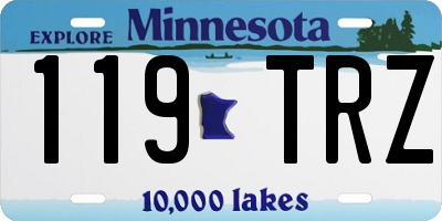 MN license plate 119TRZ