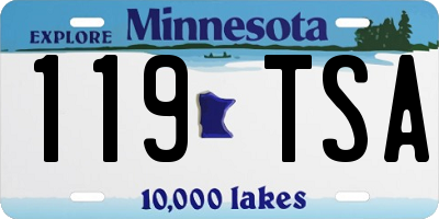 MN license plate 119TSA