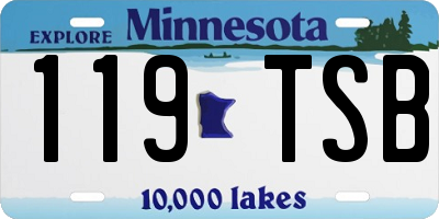 MN license plate 119TSB