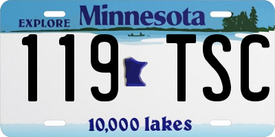 MN license plate 119TSC