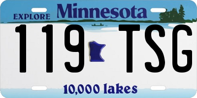 MN license plate 119TSG