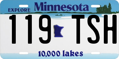 MN license plate 119TSH