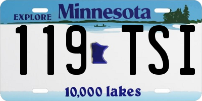 MN license plate 119TSI