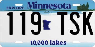MN license plate 119TSK