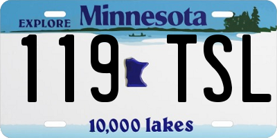 MN license plate 119TSL