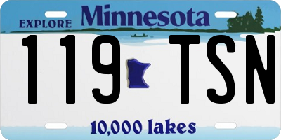 MN license plate 119TSN