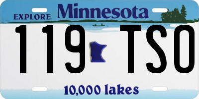 MN license plate 119TSO