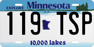 MN license plate 119TSP