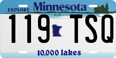 MN license plate 119TSQ