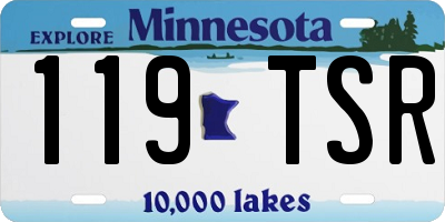 MN license plate 119TSR