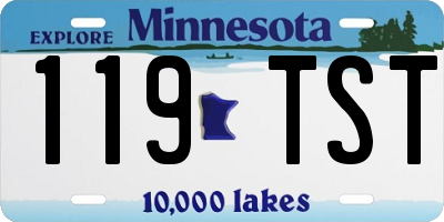 MN license plate 119TST