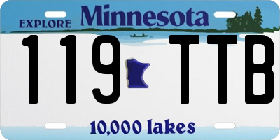 MN license plate 119TTB