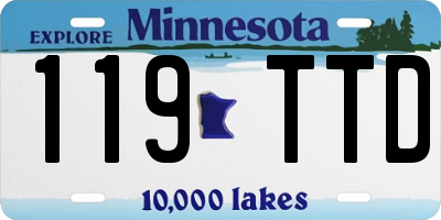 MN license plate 119TTD