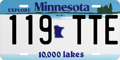 MN license plate 119TTE