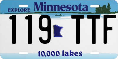 MN license plate 119TTF