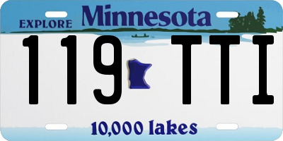 MN license plate 119TTI