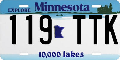 MN license plate 119TTK