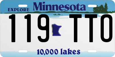 MN license plate 119TTO
