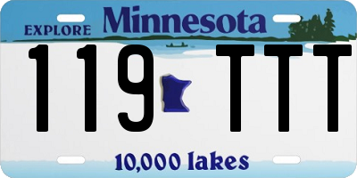 MN license plate 119TTT