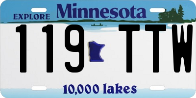 MN license plate 119TTW
