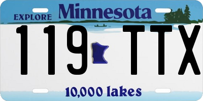 MN license plate 119TTX