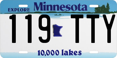 MN license plate 119TTY