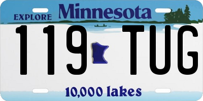 MN license plate 119TUG