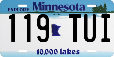 MN license plate 119TUI